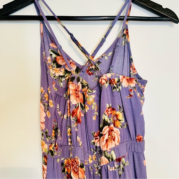 American Eagle Purple Floral Jumpsuit - Picture 11 of 12